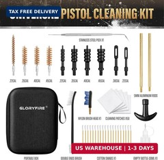 GLORYFIRE Universal Gun Cleaning Kit Fits .22 .357/9mm .38 .40 .45 Cal Handguns