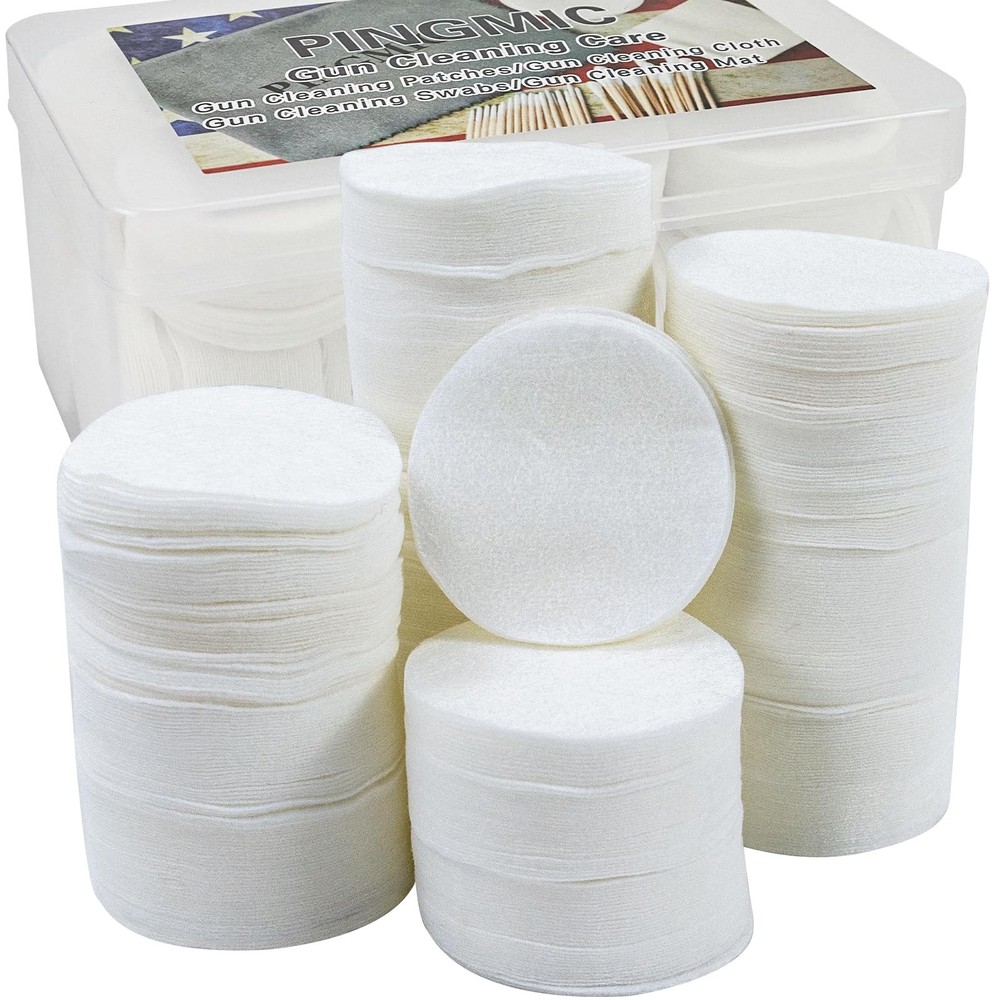 Thick Gun Cleaning Pads 900PCS with Storage Box – Round Gun Cleaner for 9mm, …
