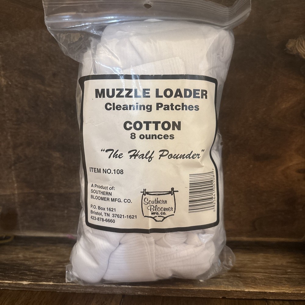 Southern Bloomer Mfg Co; Muzzleloader Cleaning Patches; Half Pound; #108