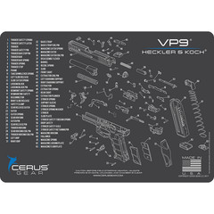 HK VP9 Counter Mats for Man Cave Den or Gunroom 17″X12″ Dk Gray