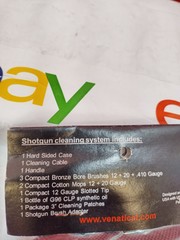 12, 20 and .410 Gauge Shotgun Cleaning Kit w/Case Cable drive Brushes, Mops,Oil