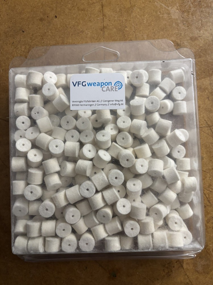 VFG REGULAR wool felts for cleaning rod system .45 cal