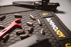 AMMOJOY SILICONE GUN TAKEDOWN SHOP MAT BLACK WITH LOGO