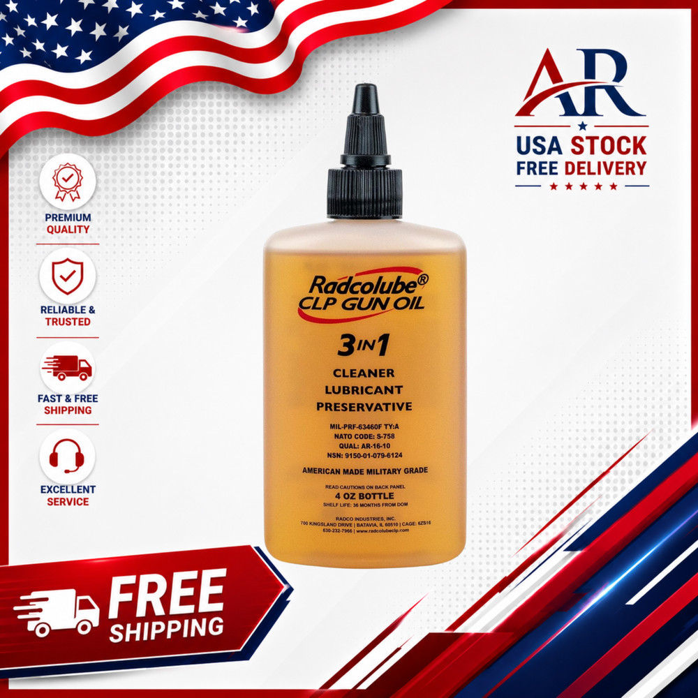3-In-1 CLP Gun Oil, Lubricates & Preserves All Types of Firearms, Military-Grade