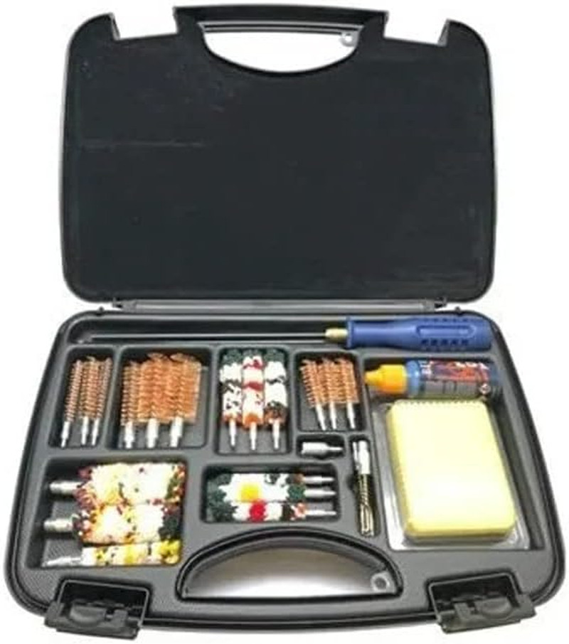 Universal Firearm Cleaning Kit, Black Case, for Shotguns, Pistols, Hunting Fire