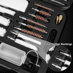 Universal Gun Cleaning Kit for Rifle Pistol Shotgun .17 – .45 Cal. Most Caliber