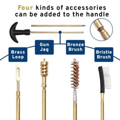 MaximalPower Gun Cleaning Kit For .40 .45 .22 .38 9mm Cal. Rifle Pistol w/ Case