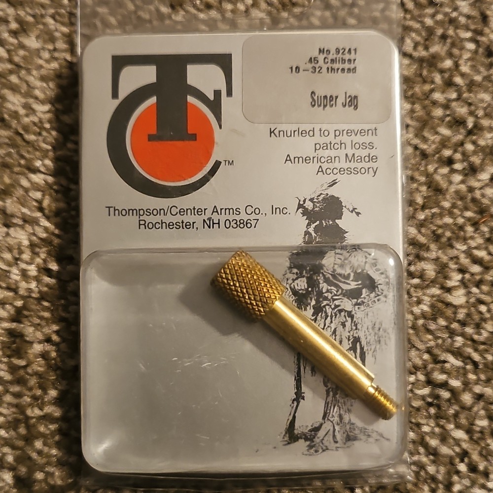 Thompson/Center Arms Brass .45 Caliber Knurled Gun Jag Gold Deep Cleaning #9241
