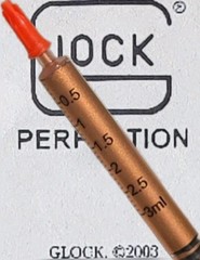 COPPER COLORED Factory Grease Fits GLOCK Large Orange Cap Applicator 3ml