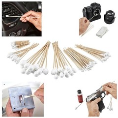 175pc Industrial Large Cotton Swab Set Tips Assortment Detailing Cleaning Q Gun