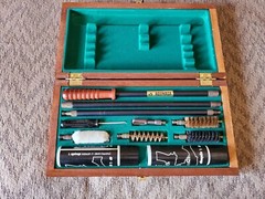 Vintage Aguinaga gun cleaning kit.