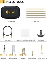 Comprehensive .22lr Gun Cleaning Kit with 6 Brass Rods – Organized Case Included