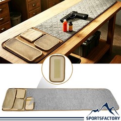 Heavy Duty Gun Cleaning Mat Roll Up Rifle Clean Pad w/Zipper Pocket for Shooting