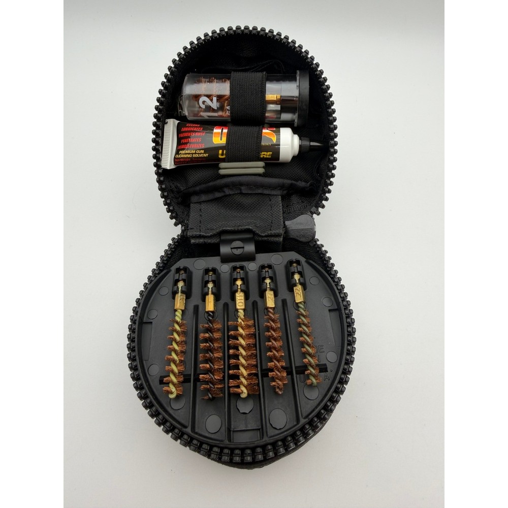 Otis Cabela’s Universal Gun Cleaning Kit Multi-Caliber Bore Brushes Solvent Case