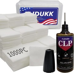 1oz All in One CLP Oil & 1000 Lint Free Patches-Gun Cleaning Supplies