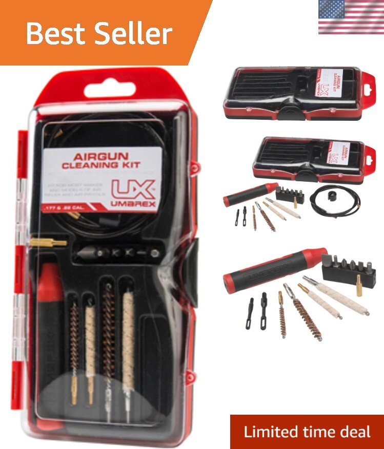 .177 and .22 Caliber Air Gun Cleaning Kit – Rod, Brushes & Pellets Included