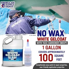 Fiberglass Supply Depot White Gelcoat No Wax Interior Or Exterior – Gallon 60Cc