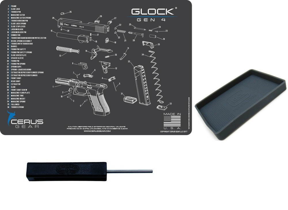 For Glock GEN 4 Complete Armorers Kit Bench Mat & Tool & Parts Tray