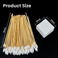 Gun Cleaning Supplies Box – Gun Cleaning Patches and Long Cotton Swabs,6″ Poi…