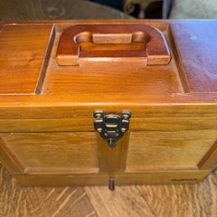 Outers Wood Gun Cleaning Tool Chest Storage Box Oak Finish Latch Drawer 70084