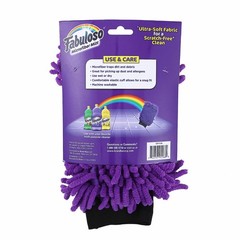 Fabuloso Microfiber Cleaning Mitt Purple Lint-Free Scratch-Free One Size