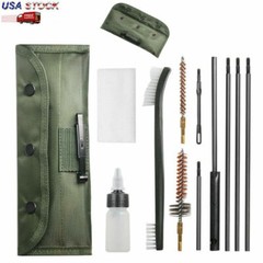 For .22LR, .223, .257, 5.56mm Rifle Gun Cleaning Kit Brush Cleaner with Pouch US