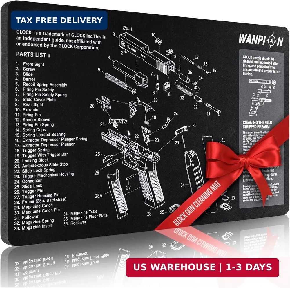 Gun Cleaning Mat 20″×12″ – Thick Protection, Leak-Proof Surface, Non-Slip Oil Re