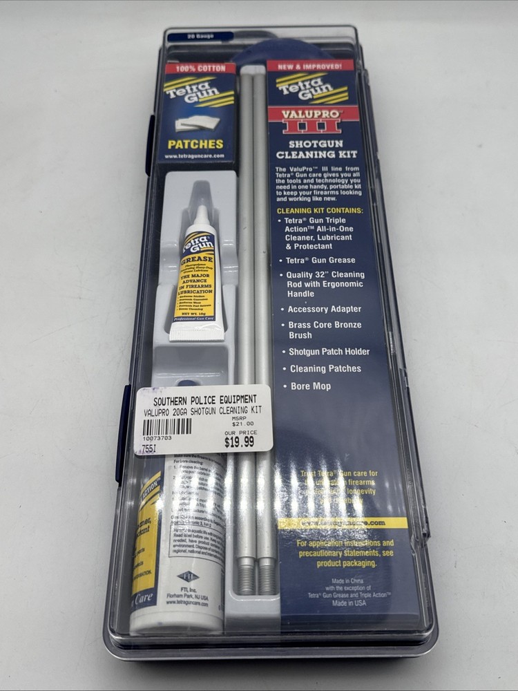 Fti Tetra 20 Gauge ValuPro III Shotgun Cleaning Kit Rust Protection 755I