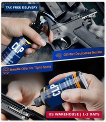 CLP Gun Cleaning Oil Kit-Includes 3.4oz Gun Oil 2oz Needle Lubricant, Gun Brushe