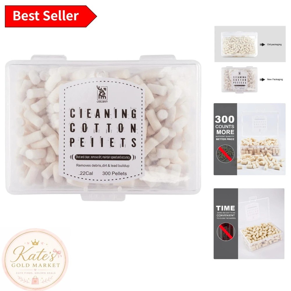 Effortless Gun Maintenance: 300 Wool Felt Cleaning Pellets for .22/.177 Calibers