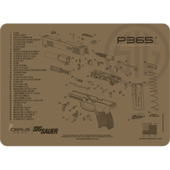 For Sig Sauer P365 P 365 Cerus Gear PREMIUM Armorers BenchCleaning Mat FDE