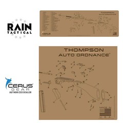 Thompson Auto Ordnance Premium Long Gun Cleaning Mat Cerus Gear FDE