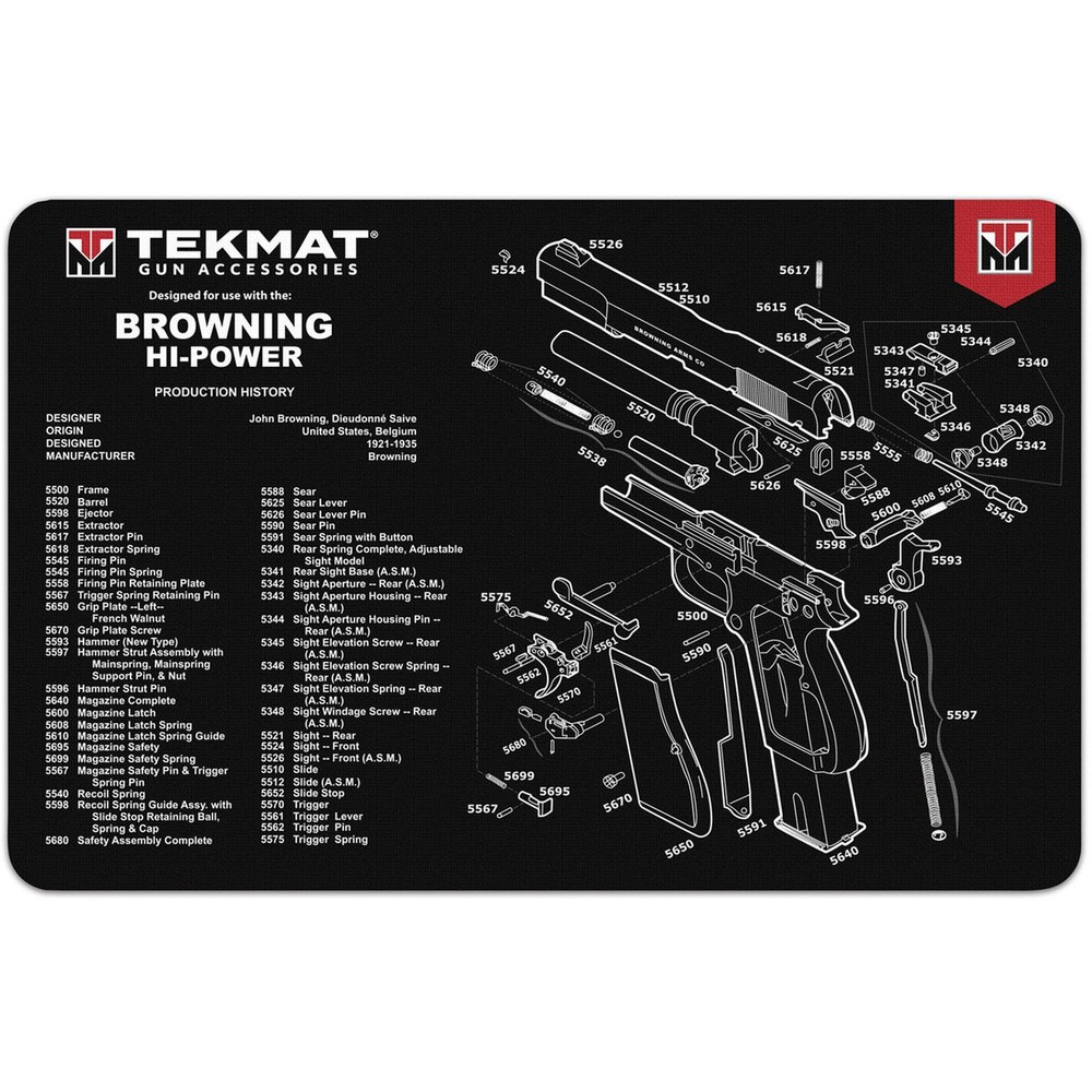 TekMat Original Gun Cleaning Mat – 17″ X 11″ – Browning HI Power