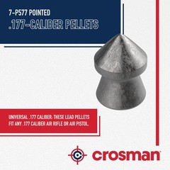 Crosman .177-Caliber Pointed Lead Pellets for Air 1.00 x x 1.00″, lead