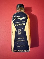 Vintage J.C. Higgins Smooth Action Gun Oil Sears Bottle Half Full