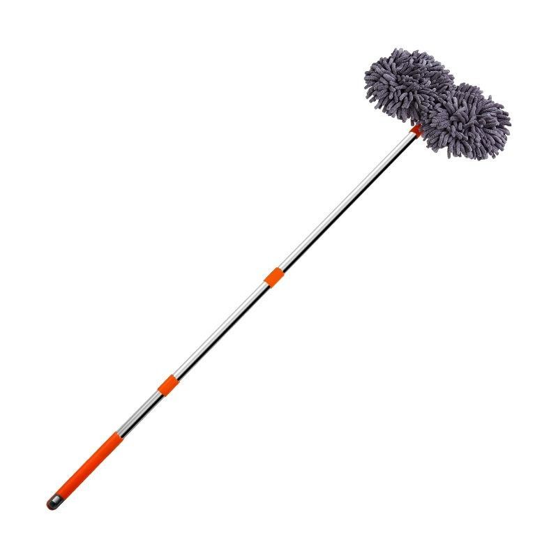 Three Section Telescopic Car Mop Double Brush Head Roof Window Cleaning Tool