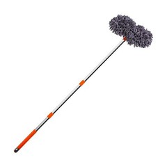 Three Section Telescopic Car Mop Double Brush Head Roof Window Cleaning Tool