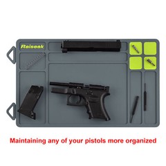 Grey Anti-slip Gun Maintenance Mat, Rubberized Repair Cleaning Mat 15.9″ x 9.8″