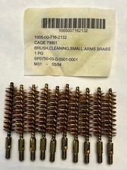 USGI Military 9mm 38. Cal Bore Brush Beretta M9 Small Arms Brass NOS 10 Pack USA