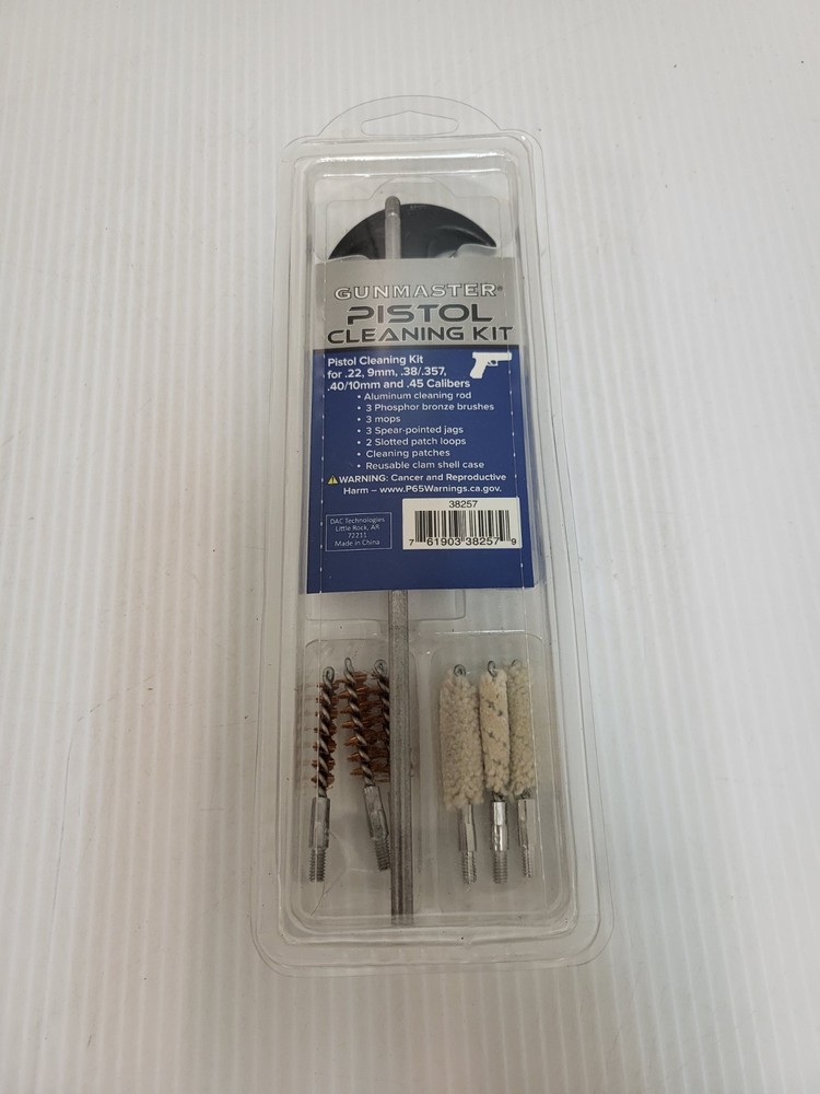 DAC GunMaster Universal Pistol Cleaning Kit 22, 9mm 38/.357 40/10mm 45