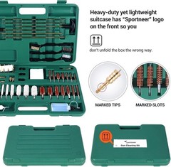 163pcs Universal Gun Cleaner Cleaning Kit Rifle Pistol Handgun Shotgun Firearm