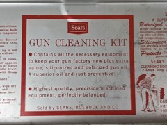 Vintage Sears Roebuck and Co. No.6 20221 12-16 GA Gun Cleaning Kit Metal Case