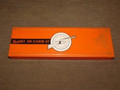 VINTAGE MARBLE METAL BOX GUN CLEANING RIFLE KIT