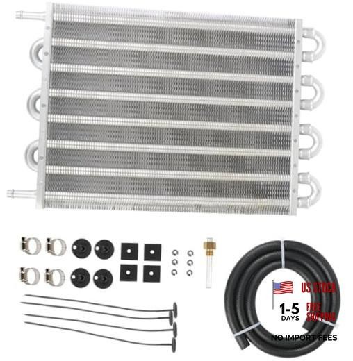 5/16″ Transmission Oil Cooler, 8 Pass Tube and Fin Cooler Kit Sliver-8 Pass
