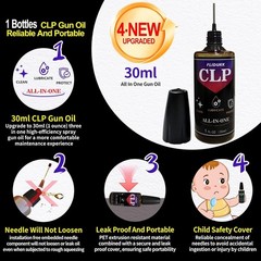 1oz All in One CLP Oil & 1000 Lint Free Patches-Gun Cleaning Supplies