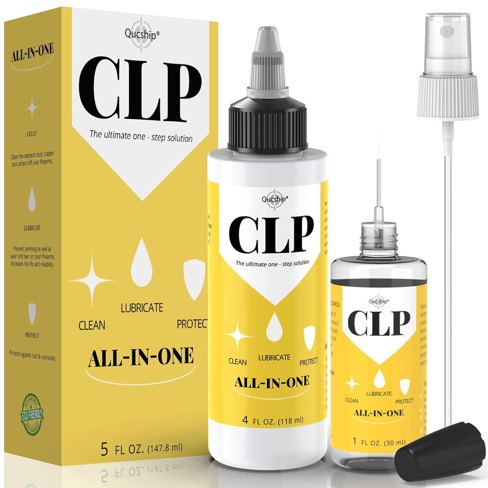 Gun Oil 4 Oz & 1 Oz Needle Oiler, Multi-Purpose Gun Cleaner, Gun Cleaning Kit CL