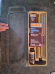Vintage Outers Rifle Cleaning Kit 30/8mm .308 Cal Brown Case Hunting Shooting