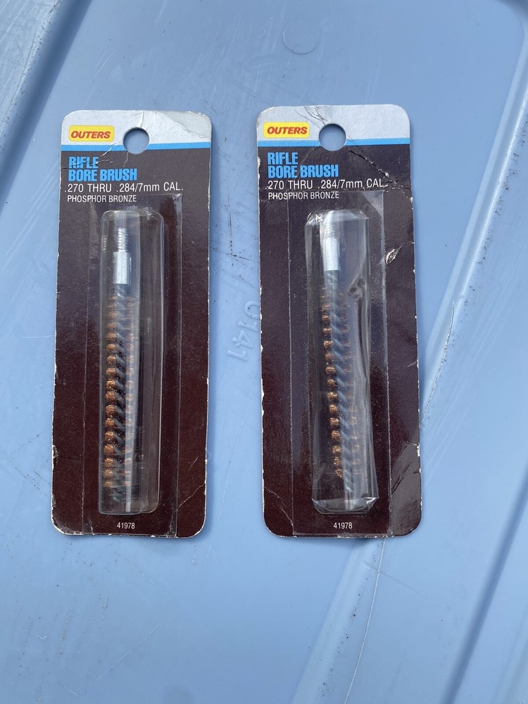 Outers Phosphor Bronze Rifle Gun Cleaning Bore Brush .270 thru .284 7mm Lot Of 2