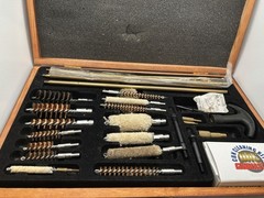 DAC Gunmaster Universal Gun Cleaning Kit Wood Case Multi Caliber Rifle Pistol