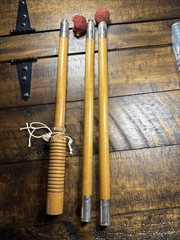 Antique 3pc Wooden&Steel Gun Cleaning Rod 36″ Shotgun/Black Powder Rifle No…